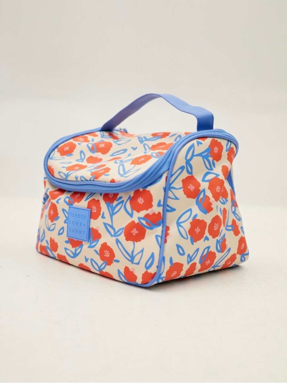 TENDER LOVE + CARRY Cosmetic Travel Bagd Floral Poppy Print